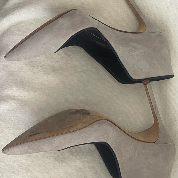 Manolo Blahnik🦋 Grey Espedal Collar Pointed Toe - Picture 6 of 7